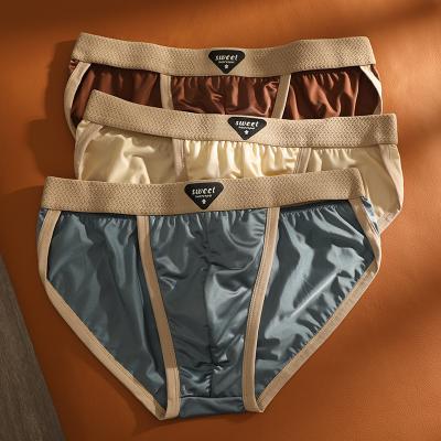 4 pcs Men's High-cut Antibacterial Cotton Silk Briefs