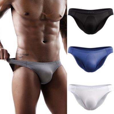4 Pcs Seamless Ice Silk Men's Large Pouch Briefs